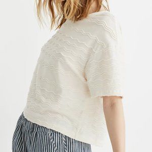 Madewell Texture & Thread Scallop-Stripe Top